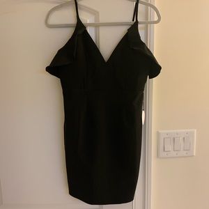 LBD that has ruffle detail along the sides.